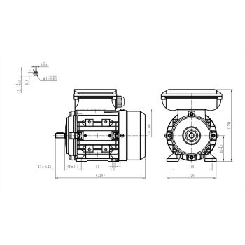 Silnik elektryczny jednofazowy 0,12kW 1400 obr/min. 63B3